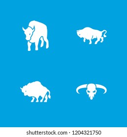 Buffalo icon. collection of 4 buffalo filled icons such as . editable buffalo icons for web and mobile.