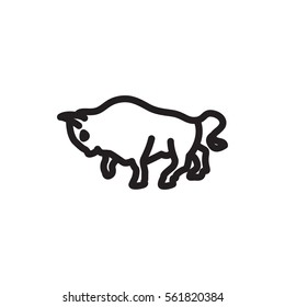 buffalo icon illustration isolated vector sign symbol