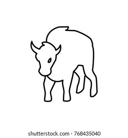 buffalo icon illustration isolated vector sign symbol
