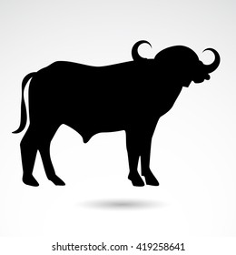 Buffalo icon isolated on white background. Vector art.