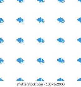 buffalo icon pattern seamless white background. Editable filled buffalo icon. buffalo icon pattern for web and mobile.
