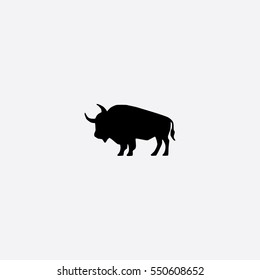 Buffalo icon silhouette vector illustration

