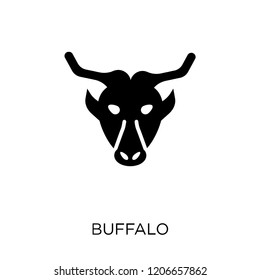 Buffalo icon. Buffalo symbol design from Animals collection. Simple element vector illustration on white background.
