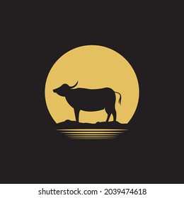 buffalo icon vector illustration template design