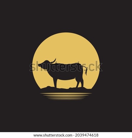 buffalo icon vector illustration template design