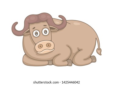 Buffalo. isolated on white background