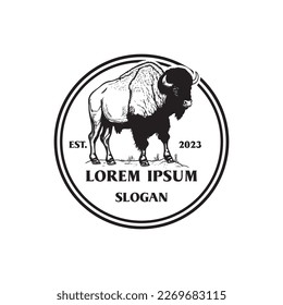 buffalo logo , animal logo vector