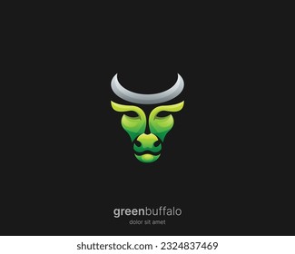 Buffalo logo. Creative strong animal symbol