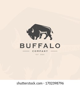 Buffalo logo design Premium Vector