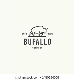 Buffalo Logo Design Template Inspiration - Vector