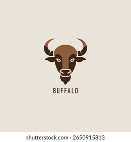 Ilustração plana do vetor do projeto do logotipo de Buffalo .