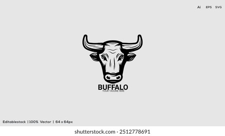 Buffalo logo design and vector illustration
