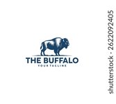 buffalo Logo Design Vector Image, buffalo logo silhouette