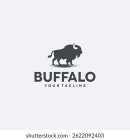 Design de logotipo de búfalo Imagem vetorial, silhueta de logotipo de búfalo