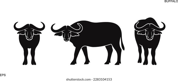 Buffalo logo. Isolated Buffalo on white background