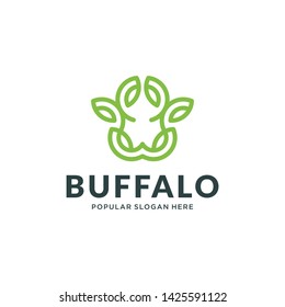 Buffalo Logo With Lineart Style