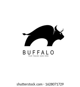 Buffalo logo, silhouette of a bull, bull vector, buffalo logo inspiration