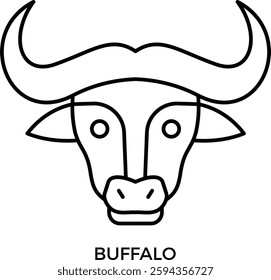 buffalo logo and symbols template icons style outline.by iin indun.by kuncong.by kus wandoko