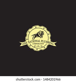 Buffalo logo vector design illustration. buffalo image 