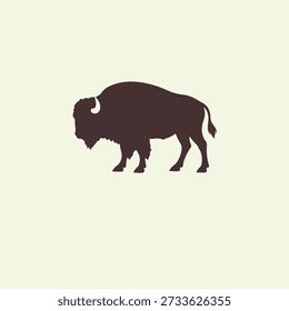 Ilustração da silhueta do ícone do vetor do logotipo de Buffalo.