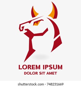 Buffalo logo . Vector illustration isolated on background.

