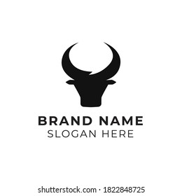 Buffalo logo vector illustration on white background. Animals logo design template. Vector illustration.