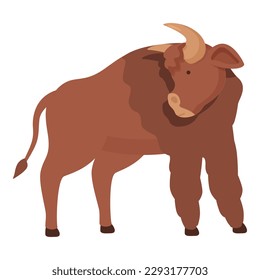 Buffalo mammal icon cartoon vector. Bison animal. Herd water