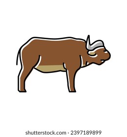 buffalo mammal wild animal color icon vector. buffalo mammal wild animal sign. isolated symbol illustration