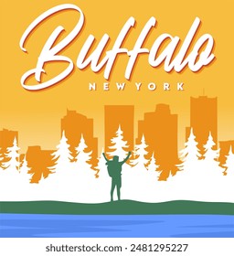 buffalo new york with beautiful views of the sky