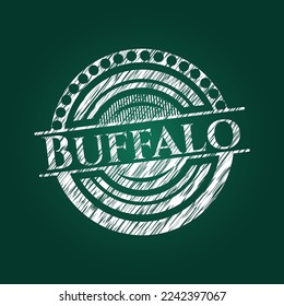 Buffalo on chalkboard. Vector Illustration. Detailed. 