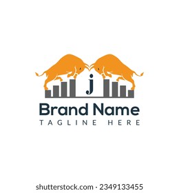 Buffalo On Letter J Logo Design Template. Business Logo, business, and company identity.	
