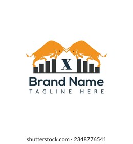 Buffalo On Letter X Logo Design Template. Business Logo, business, and company identity.	

