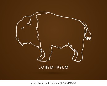 Buffalo Outline Graphic Vector