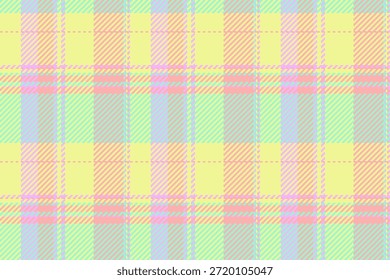 Patrón de búfalo tela a cuadros, 1950 textil check sin costuras. Fondo de tartán de Vector de textura de repetición en paleta de colores claros y lima.