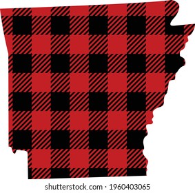 Buffalo plaid Arkansas vector design, Home printable decor, Arkansas state illustration