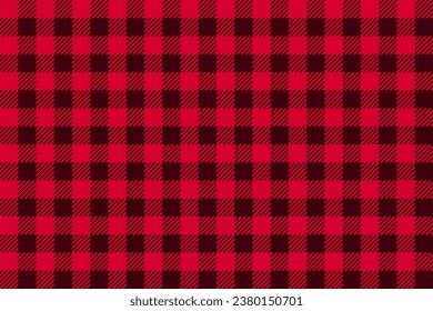 Buffalo Plaid paart mit horizontalem Hintergrund. Vektor schachte Weihnachten rot geplünderte strukturierte Tapete. Traditioneller Stoffdruck. Flannel plaid Textur für Mode, Design, Weihnachtsdruck.