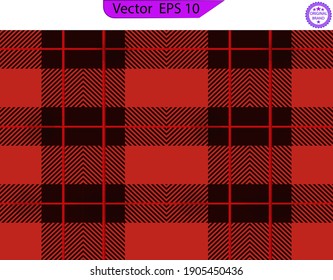 Buffalo plaid  pattern. Checkered fabric texture background.
