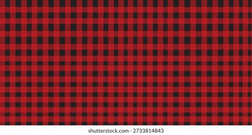 Padrão xadrez de búfalo em vermelho e preto. Fundo sem emenda
