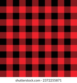 Buffalo Plaid Pattern Seamless Black and Red Christmas Print Scottish Checkered Background