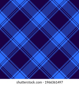 Buffalo plaid pattern seamless in bright blue. Tartan check graphic vector for flannel shirt, skirt, blanket, duvet cover, other modern spring summer autumn winter textile print.