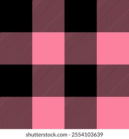 Buffalo Plaid seamless patten. Vector checkered pink plaid textured background.