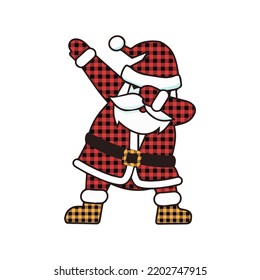 Buffalo Plaid  senta Vector illustration text on white background.White and Black Quote stock file Christmas Lettering Design Usable for banners ,gift, post card.