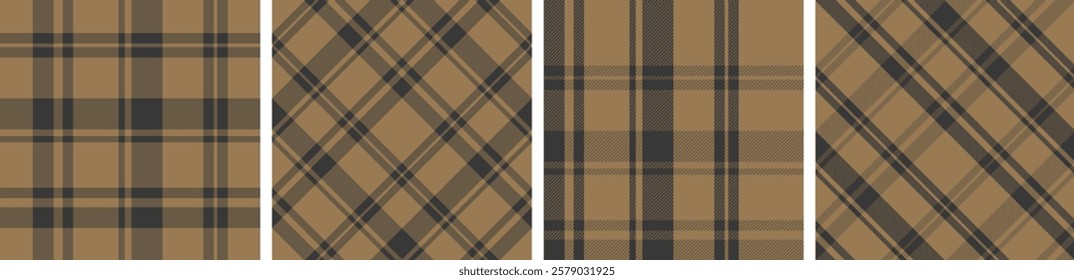 Buffalo plaid set seamless tartan check plaid for skirt, tablecloth, blanket, duvet cover, or other modern fashion print.
