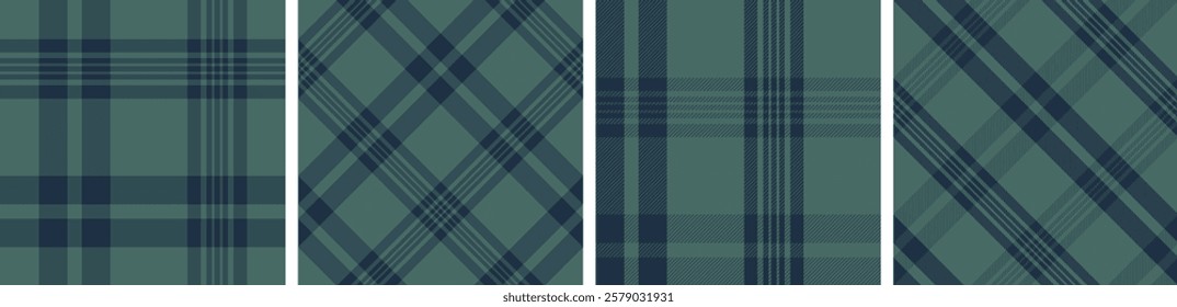 Buffalo plaid set seamless tartan check plaid for skirt, tablecloth, blanket, duvet cover, or other modern fashion print.