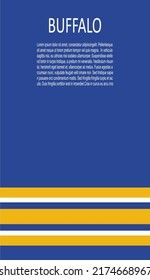 Buffalo Sabres ice hockey team uniform colors. Template for presentation or infographics.