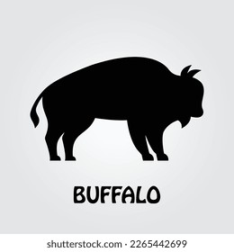 Buffalo Silhouette Symbol, Symbol und Vektorgrafik, Kann für Web, Print und Mobile verwendet werden