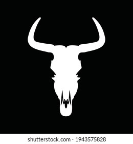 buffalo skull head vector design