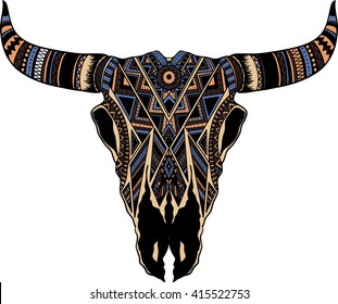 Buffalo Skull Native American Totem