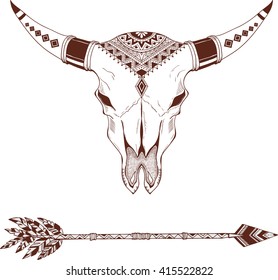 Buffalo Skull Native American Totem