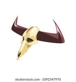 Buffalo skull vector Illustration on a white background